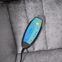 HOMCOM krzesło biurowe fotel do masażu funkcja grzania funkcja leżanki podnóżek szary(m-9)