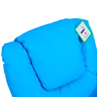 HOMCOM Kids Recliner Chair, PU Leather with Adjustable Backrest, Footrest, Padded Headrest, Blue(m-8)