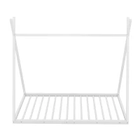 Letto per bambini con forma a triangolo, senza materasso，90×200 cm, Bianco(m-7)