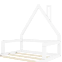 Lits d'enfant en forme de maison 90x200cm,sans matelas, Blanc(m-7)