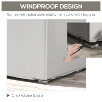 Outsunny 600D Oxford Patio Set Cover Outdoor Garden Rattan Furniture Protection Cover Protector Waterproof Anti-UV, Grey, 210 x 140 x 80cm(m-5)