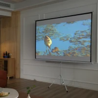 HOMCOM Schermo di Proiezione 100 Pollici con Treppiedi Formato 4:3(m-2)