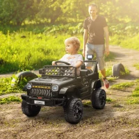 AIYAPLAY Carro Elétrico para Crianças Carro Elétrico Infantil UTV 12V com Velocidade Ajustável USB e Faróis  95x62,5x65 cm Preto(m-2)