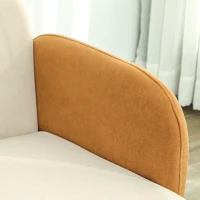 HOMCOM Poltrona Sala de Estar Poltrona para Dormitório com Apoio para os Braços e Pés de Madeira 72x87x82 cm Bege e Ocre(m-8)