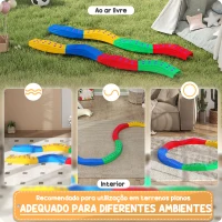 AIYAPLAY Traves de Equilíbrio para Crianças Jogo de Equilíbrio de 8 Peças em Forma de Arco Base Antiderrapante  Ø125x8 cm Multicor(m-8)