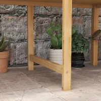 Outsunny Mesa de Cultivo de Madeira Horta Elevada 115x55x80 cm com Tecido não Tecido para Cultivo de Plantas Verduras Flores Madeira(m-7)