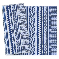 Outsunny Covor pentru Exterior 182x274 cm Reversibil, Covor Pliabil din Polipropilen 310 g/m² Albastru si Alb(m-9)
