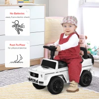 HOMCOM 3 in 1 Kids Ride On Car G350 Licensed Foot To Floor Slider Toddler Push Along NO POWER White 12-36 months(m-5)