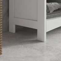 kleankin Dulap Rustic Alb pentru Sub Chiuveta – 2 Usi si Rafturi(m-9)