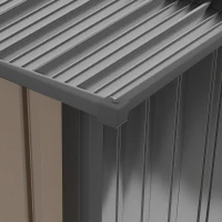 Outsunny Domek narzędziowy ze stali 100 x 103 x 160cm Brązowy(m-8)