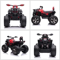 HOMCOM Elektro-Kinderquad, 3-8 km/h, 45 Min. Betriebszeit, LED-Scheinwerfer, Musikplayer mit USB, für Kinder 3 bis 5 Jahre(m-8)