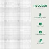 Outsunny Seră de Grădină cu Ușă Rulantă, 2 Ferestre și Margini Extinse, Seră pentru Plante din Oțel, 200x76x168 cm, Alb(m-4)