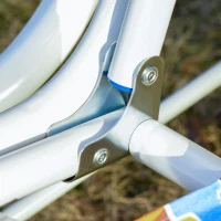 Outsunny Dondolo da Giardino per Bambini a 2 Posti con Cintura di Sicurezza e Tettuccio, 110 x 70 x 110cm(m-9)