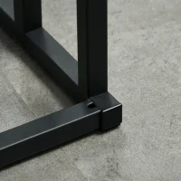 kleankin Suport pentru Prosoape cu 3 Bare din Bambus si Otel cu Design Autoportant, 45x22.5x86 cm, Negru si Lemn Natur(m-9)