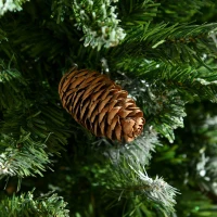 HOMCOM Árvore de Natal Artificial Nevada Altura 120 cm com 328 Ramos e Suporte Metálico Verde(m-9)