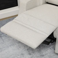 HOMCOM Poltrona Relax Elettrica, Poltrona Reclinabile 150° Moderna con USB per Soggiorno Camera da Letto, Beige, 84x92x104cm(m-9)