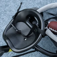 HOMCOM 6 in 1 Kids Trike Push Bike w/ Push Handle, Canopy, 5-point Safety Belt, Storage, Footrest, Brake, for 1-5 Years, Grey(m-8)