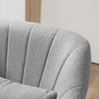 HOMCOM Arbeitshocker Drehhocker bis 136 kg, höhenverstellbar, leinenartiges Polyester, Stahl, Grau, 60 x 60 x 79-91 cm(m-13)