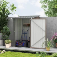 Outsunny Domek narzędziowy ze stali 100 x 103 x 160cm Brązowy(m-10)