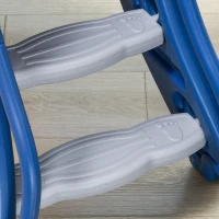AIYAPLAY Tobogan din Plastic de Interior 2 în 1 pentru Copii cu Coș de Baschet, 70x133x60 cm, Albastru(m-9)
