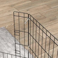 PawHut Dog Playpen, Puppy Pen, Eight-Panel Metal Fence, for Small Dogs, Indoors, Outdoors - Black(m-8)