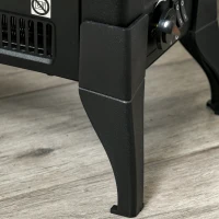 HOMCOM Chimenea Eléctrica de Pie Portátil 1800-2000W con Llama Simulada Termostato Ajustable y Protección Sobrecalentamiento para Salas de hasta 30 m² 37x22,8x45,8 cm Negro(m-8)