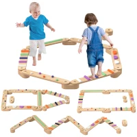AIYAPLAY Wooden Balance Beam for Kids Build Coordination Agility and Strength(m-1)