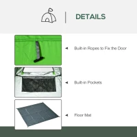 Outsunny Shower Tent, Pop Up Toilet Tent Privacy Tent, Outdoor Changing Dressing Bathing Shelter with Portable Carrying Bag and Removable Floor, for Camping Travel Fishing Hiking, Green(m-6)