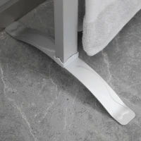 HOMCOM Toalheiro Elétrico para Casa de Banho 140W IPX4 Aquecedor de Toalhas Parede ou Chão com 6 Barras 90x36x69cm Prata(m-8)