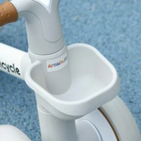 AIYAPLAY Kids Balance Bike for 1-3 Years Old with Adjustable Seat, Silent Wheels, White(m-9)