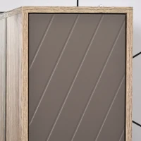 HOMCOM Conjunto de 1 Mueble para Debajo del Lavabo 1 Armario de Baño con Espejo y 1 Columna de Baño Roble y Gris(m-9)