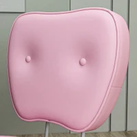 Vinsetto Cadeira de Escritório Estofada em PU com Altura Ajustável Sem Braços Cadeira de Estudo Dormitório 46x59x82-92 cm Rosa(m-9)