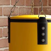 SPORTNOW Saco de Boxe sem Recheio com Luvas de Boxe Gancho e Protetores para Palmas Munhecas Tornozelos Amarelo(m-8)