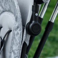 HOMCOM 6 in 1 Kids Trike Push Bike w/ Push Handle, Canopy, 5-point Safety Belt, Storage, Footrest, Brake, for 1-5 Years, Grey(m-9)