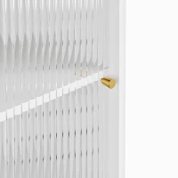 Mesa de bar extensible con almacenamiento, Mesa de bar moderna con LED, Mesa alta móvil con puertas correderas, 138-204×39×105 cm, Blanco(m-8)