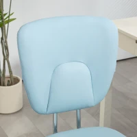 Vinsetto Cadeira de Escritório Giratória de Couro PU com Altura Ajustável e Função Basculante 50x54x87,5-96,5 cm Azul Claro(m-9)
