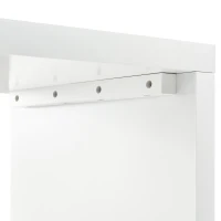 Vanity Table with 6 Storage Drawers, Rotating Top, Gold Handles, Dressing Table with Shock-Resistant Corners, 136.5L x 40W x 73H cm, White(m-9)