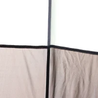 Outsunny Namiot kopułowy, Campingowy dla 3-4 Osób, 260 cm x 260 cm x 150 cm, Szary + Czarny(m-8)