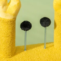 PawHut Árvore Arranhador para Gatos Postes com Forma de Caranguejo com Orifício e Bolas Divertidas 40x29x72cm Amarelo(m-8)