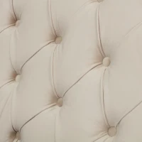 Polsterbett mit hydraulischem Bettkasten und Nietenreihe, ohne Matratze, 160×200 cm, Beige(m-7)