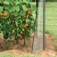Outsunny Estufa de Jardim com 2 Portas com Fecho de Correr Anti UV para Cultivo de Plantas Flores 90x90x145 cm Transparente(m-9)