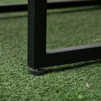 Outsunny Conjunto de 3 Peças de Jardim com 2 Cadeiras de Vime com Encosto Dobrável e Almofadas e Mesa de Vidro Natural e Preto(m-9)