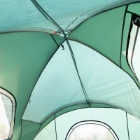 Outsunny Tenda de Campismo para 4-5 Pessoas Impermeável + Anti UV com Bolsa de Transporte e Gancho para Luz 455x230x180cm Verde(m-9)