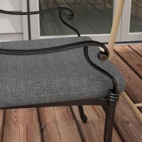 Outsunny Conjunto de Almofadas para Cadeiras 47x47x7 cm Conjunto de 4 Peças Almofadas para Cadeiras de Jardim Impermeáveis Cinza(m-9)