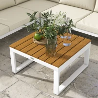 Outsunny Conjunto de Móveis de Jardim Inclui 2 Sofás Duplos 1 Sofá de Canto e Mesa de Centro com Almofadas para Pátio Creme(m-8)