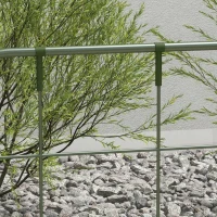 Outsunny Conjunto de 4 Treliças de Jardim Suportes para Plantas Trepadeiras com Estrutura de Aço para Frutas Flores 40x90 cm Verde(m-8)