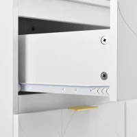 Vanity Table with 6 Storage Drawers, Rotating Top, Gold Handles, Dressing Table with Shock-Resistant Corners, 136.5L x 40W x 73H cm, White(m-7)