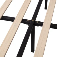 Cama tapizada con cabecero ajustable en altura y somier, sin colchón, 140×200 cm, Gris(m-7)