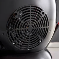 HOMCOM Freestanding Electric Fireplace Indoor Space Table Top Heater with Realistic Flame Effect, Rotatable Head, Overheating Protection, 1500W, Black(m-12)