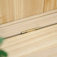 Outsunny Banco de Jardim de Madeira com Baú de Armazenamento e Encosto Carga 250 kg para Pátio Terraço Varanda 115x45x75 cm Natural(m-9)